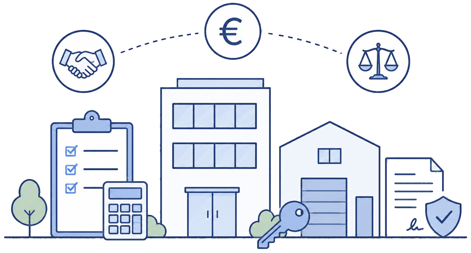 Illustration de l'expertise complète du Club Deal : négociation, financement, immobilier, gestion et cadre juridique